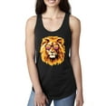 thumbnail image 1 of Lion With Sunglasses Animal Lover Ladies Racerback Tank Top, Black, Small, 1 of 3