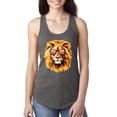thumbnail image 1 of Lion With Sunglasses Animal Lover Ladies Racerback Tank Top, Dark Grey, Small, 1 of 3