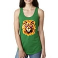 thumbnail image 1 of Lion With Sunglasses Animal Lover Ladies Racerback Tank Top, Kelly, X-Large, 1 of 3