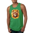 thumbnail image 1 of Lion With Sunglasses Animal Lover Mens Graphic Tank Top, Kelly, 2XL, 1 of 3