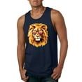 thumbnail image 1 of Lion With Sunglasses Animal Lover Mens Graphic Tank Top, Navy, X-Large, 1 of 3