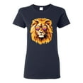 thumbnail image 1 of Lion With Sunglasses Animal Lover Womens Graphic T-Shirt, Navy, 2XL, 1 of 3