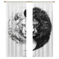 thumbnail image 1 of Lion Yin Yang Art Print Sheer Voile Curtain Window Tulle Curtains For Living Room Bedroom Modern Curtain, 1 of 5