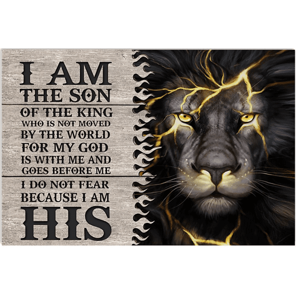 Lion i am the son of the king poster 11 x 17 Inch Poster