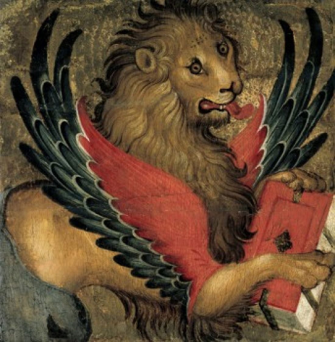 Lion in Majesty Michele Giambono (op 1420-1462 Italian) Oil on Wood Panel Correr Civic Museum Venice Canvas Art - Michele Giambono (18 x 24)