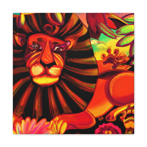 Lion in Splendor. - Canvas