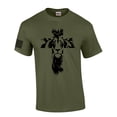 thumbnail image 1 of Lion of Judah Cross Mens Christian Short Sleeve T-Shirt Graphic Tee-Military Green-4xl, 1 of 4
