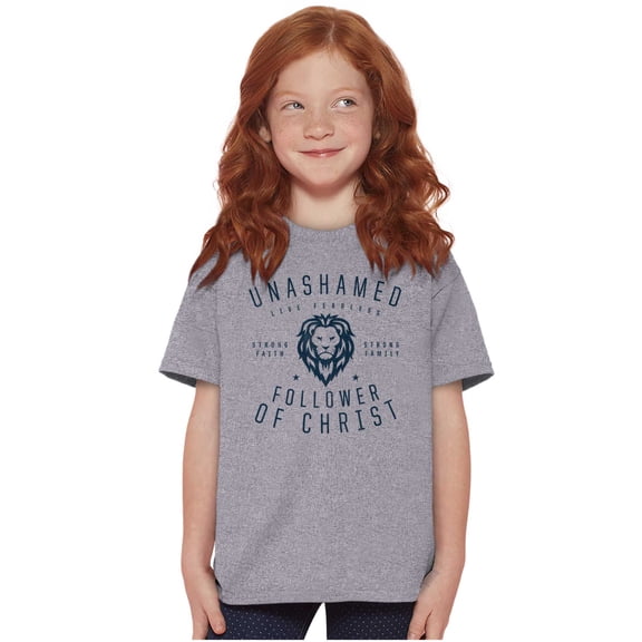 Lion of Judah Follower of Christ Crewneck T Shirts Boy Girl Teen Brisco Brands M