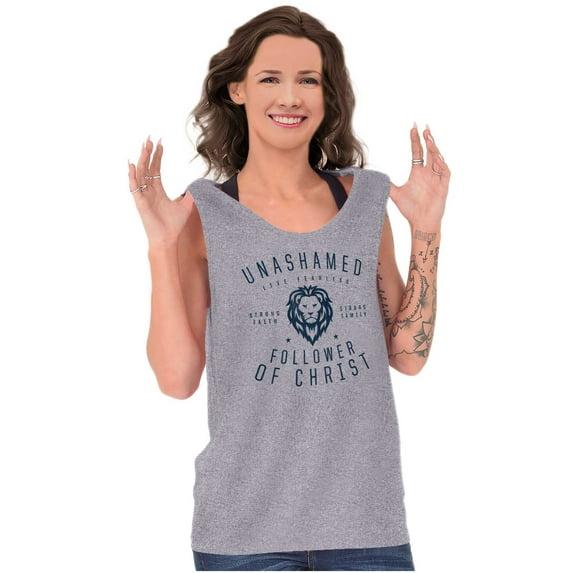 Lion of Judah Follower of Christ Tank Top T Shirts Men Women Brisco Brands S