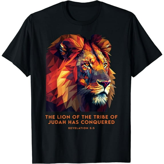 Lion of Judah Jesus Revelation Bible Verse Christian T-Shirt
