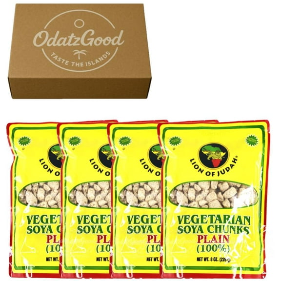 Lion of Judah Soya Chunks Plain 8oz (226g) 4-Pack Curated & Packaged by ODatzGood