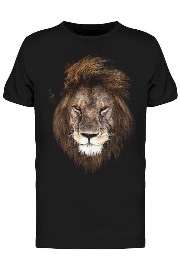 Lion's Head Portrait T-Shirt Men -Image by Shutterstock, Male x-Large
