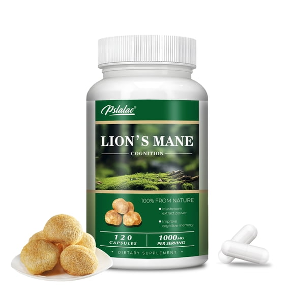 Lion's Mane Capsules 1000MG - Brain & Nervous System Health, Cognitive, Memory & Focus - 120 Capsules