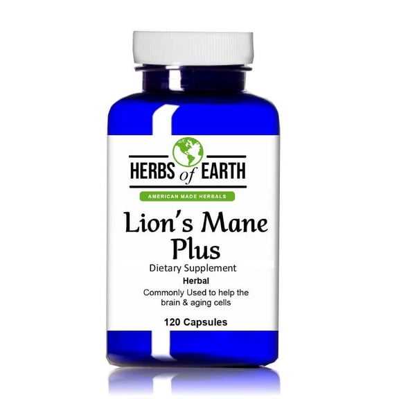 Lion's Mane Plus Herbal Caps, Support Brain Function & Aging Cells, High Quality, No Fillers, 120 Capsules