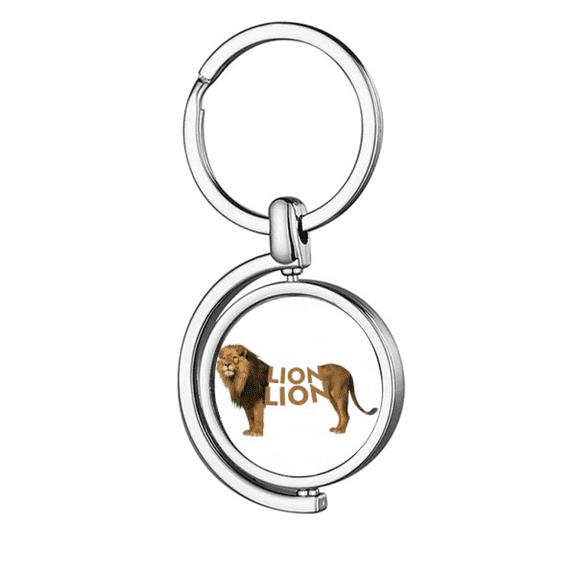 Lion's Power Separates Body Rotating Keychain Metal Keyring Holder