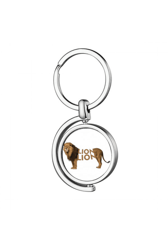 Lion's Power Separates Body Rotating Keychain Metal Keyring Holder