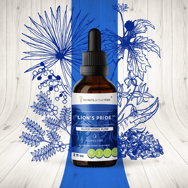 Lion's Pride Alcohol-FREE Extract, Tincture, Glycerite Eleuthero Siberian Ginseng, Catuaba, Barrenwort,Muira Puama, Rhodiola, Goldenseal Leaf, Saw Palmetto,Tribulus.Blood Vessel Flow 2 oz