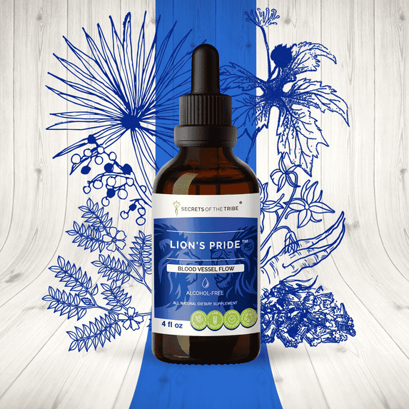 Secrets Of The Tribe Lion's Pride Blend Tincture Dietary Supplement, Natural Extract, Made from Eleuthero Siberian Ginseng, Catuaba, Barrenwort, Muira Puama, Rhodiola, Goldenseal Leaf 4 oz