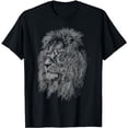 thumbnail image 1 of Lion scribble black art head for lover lions King of Animals T-Shirt, 1 of 5
