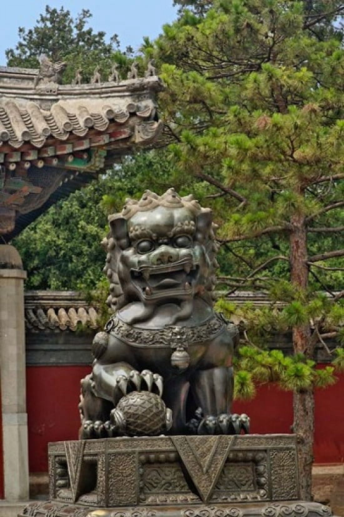 Lion statue Forbidden City Beijing China Canvas Art - Adam Jones DanitaDelimont (11 x 17)