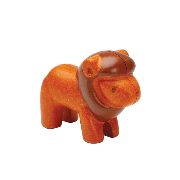 PlanToys Lion Wooden Montessori Imaginative and Creative Play Toy | Language Development, Social Interaction and Early Coordination Activity | Eco Friendly Animal Figurine for Meaningful Play