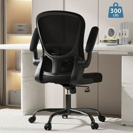 Mainstays Ergonomic Mesh Back Task Office Chair with Flip-up Arms, Black  Fabric, 275 lb