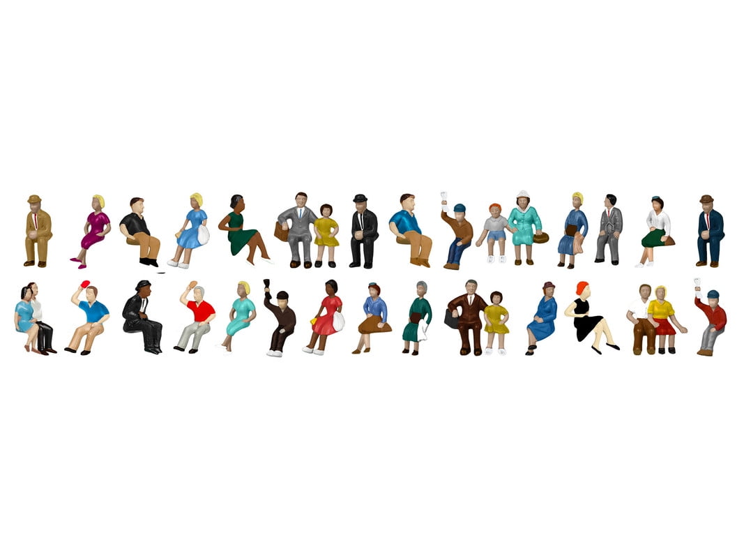 Lionel 1957210 HO Sitting Passengers Bulk Figures (Pack of 50)