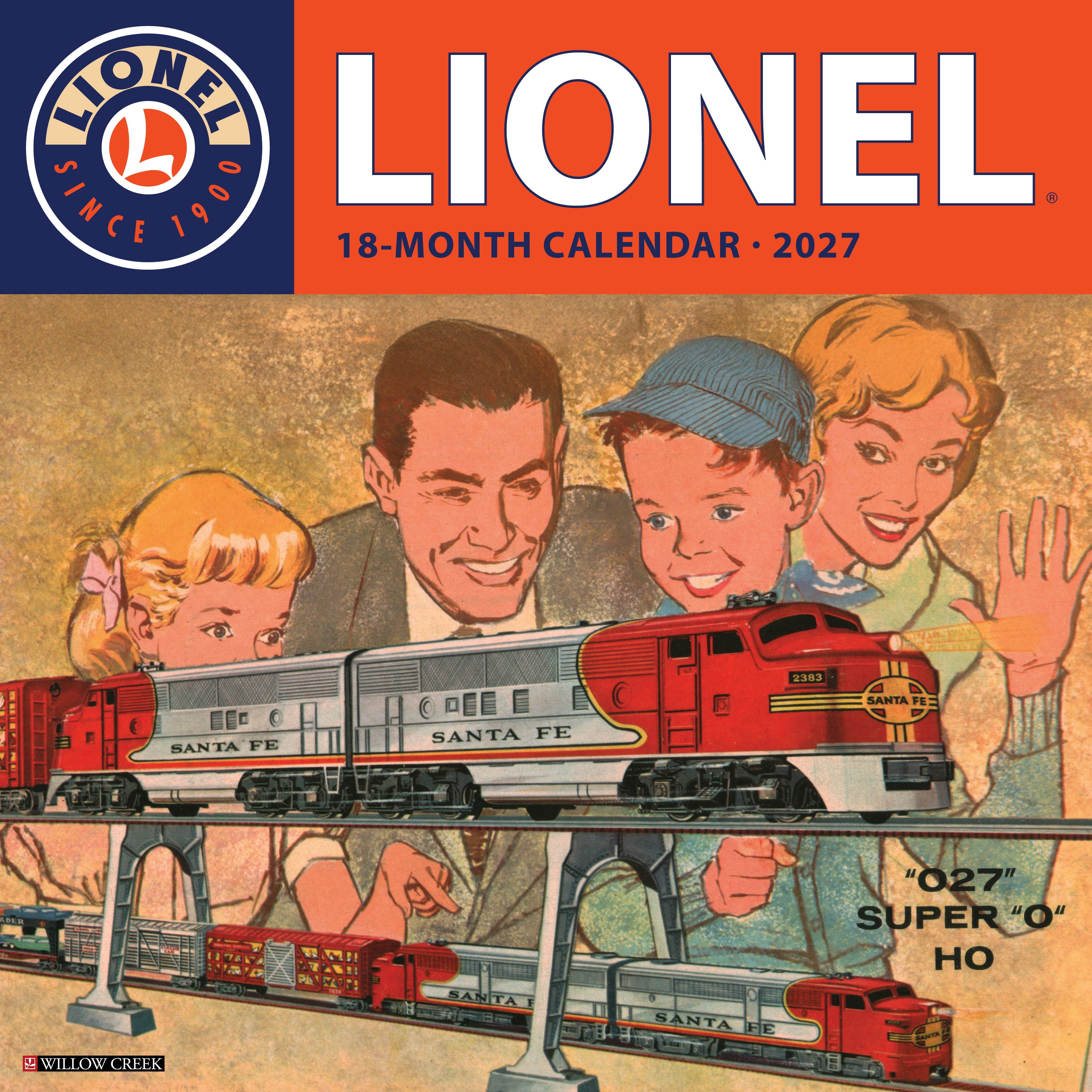 Willow Creek Press, Lionel 2027 Wall Calendar