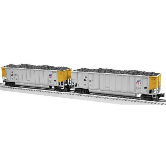 Lionel 6-82674 O Union Pacific Bathtub Coal Gondola with Load 2-Pack #28103, #28