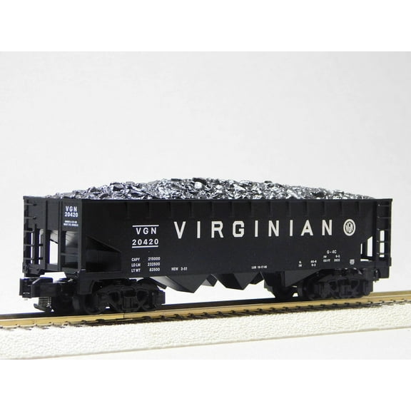 Lionel American Flyer Virginian 3 Bay Coal Hopper #20420 S Gauge