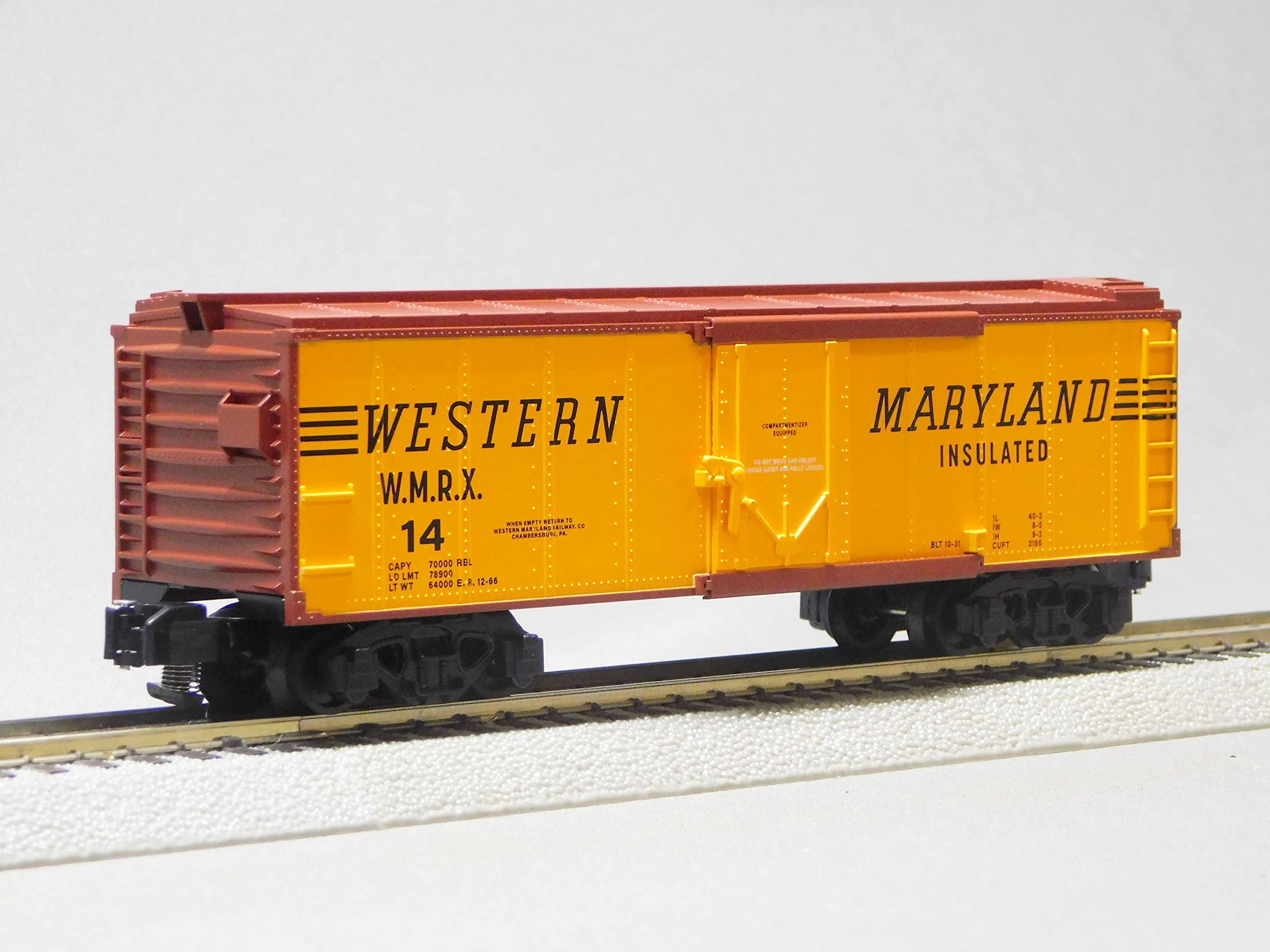 Lionel American Flyer Western Maryland Insulated BOXCAR #14 S Gauge