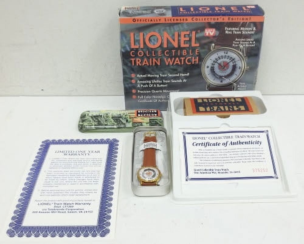 Sold at Auction: LIONEL TRAINS Legendary Watch w/Original Tin & COA