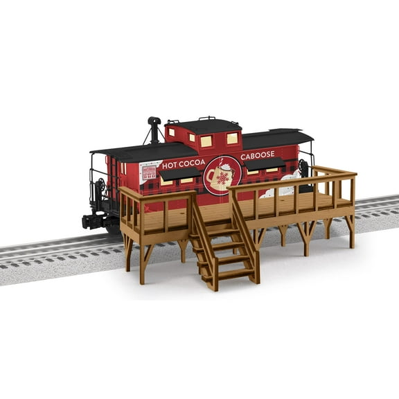 Lionel Hot Cocoa Plug-Expand-Play O Gauge Model Train NE Caboose with Deck