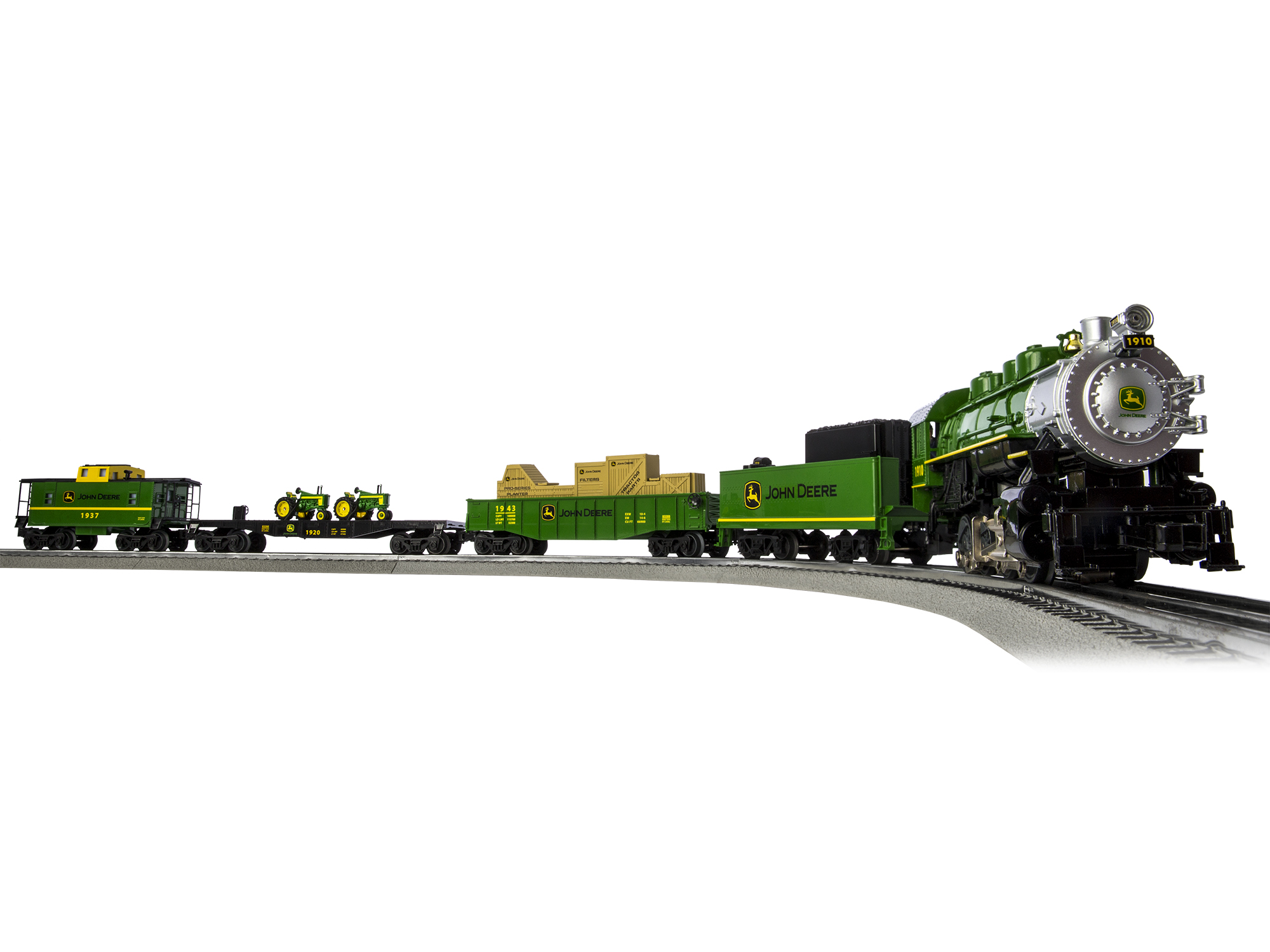 Lionel John Deere Electric O Gauge Model Train Set with Remote and