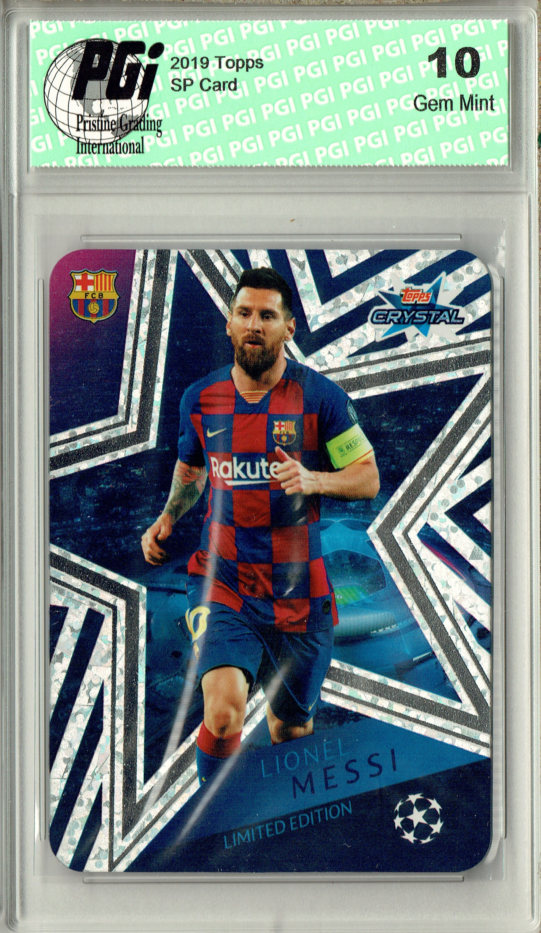 limited edition messi card Panini Adrenalyn XL Haiti Each card is in Certified Mint+ condition and individually sealed in gold foil packs waiting to be opened Lionel Messi 2019 Topps Crystal