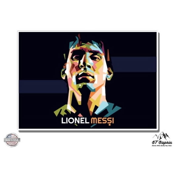 Lionel Messi - 5" Vinyl Sticker - For Car Laptop I-Pad - Waterproof Decal