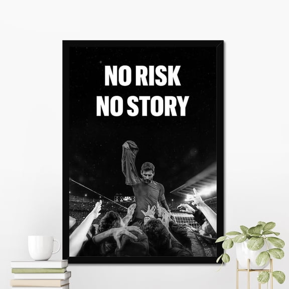 Lionel Messi Motivational, Inspirational Wall Art, Home Gym Decor, Football, Motivation Wall Art, Motivational Print #2006, Stretched Canvas Size 12x18