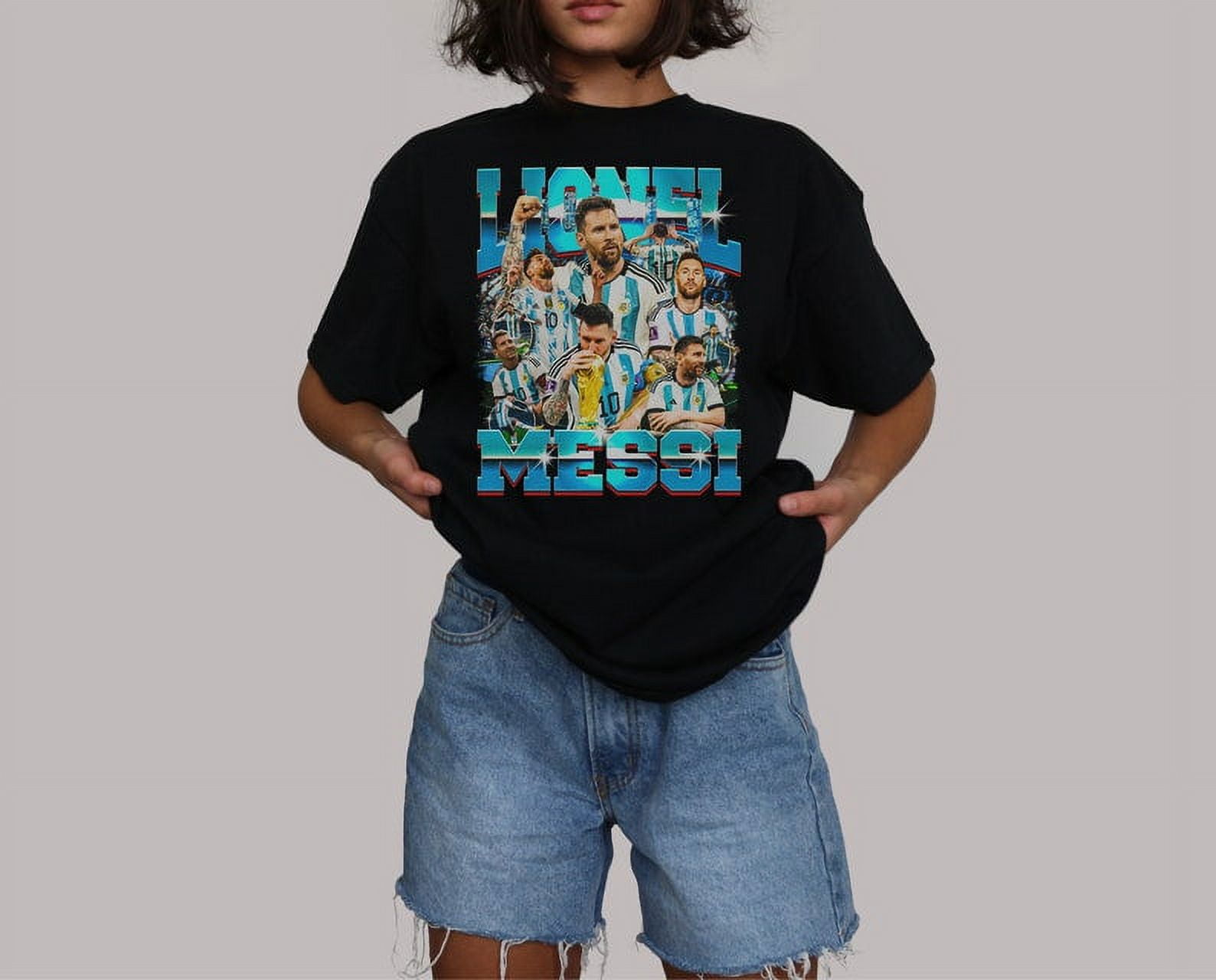 Lionel Messi Vintage Bootleg T-Shirt, Lionel Messi Football Soccer