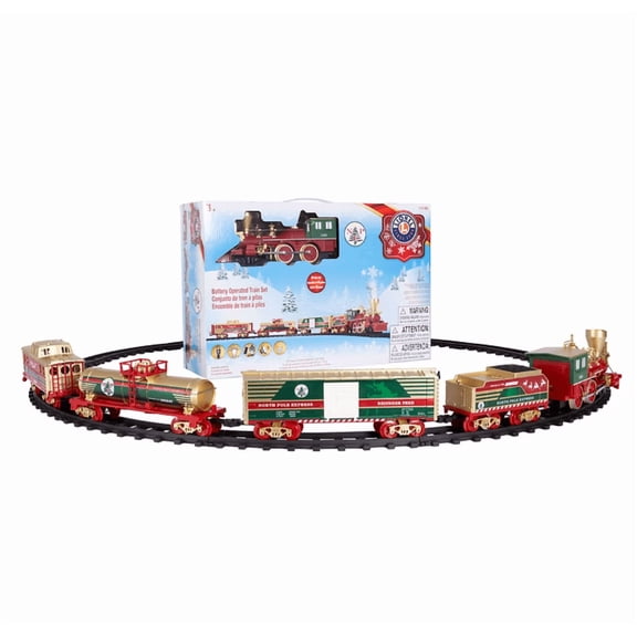 Lionel North Pole Express Battery Operated Train Set, 44 Piece