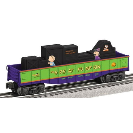 Lionel O Scale Peanuts Animated Trick or Treat Chase Gondola Model Train Rolling Stock