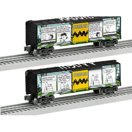 Lionel O Scale Peanuts Comic Art - Meadow Boxcar Electric Powered Model Train Rolling Stock