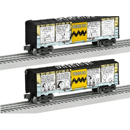 Lionel O Scale Peanuts Comic Art - Winter Boxcar Electric Powered Model Train Rolling Stock