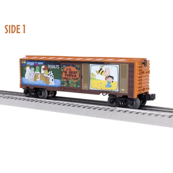 Lionel Peanuts The Great Pumpkin Charlie Brown Illuminated TV O Gauge Model Train Boxcar for Ages 14+