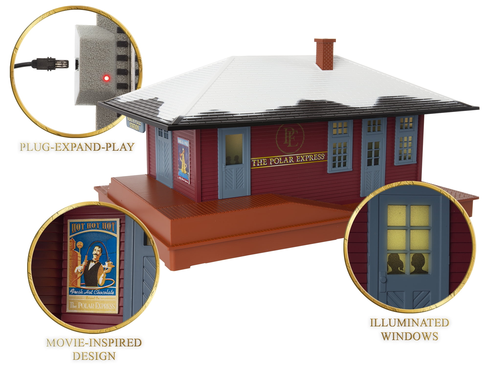 Lionel Polar Express Plug Expand Play Illuminated Passenger Station
