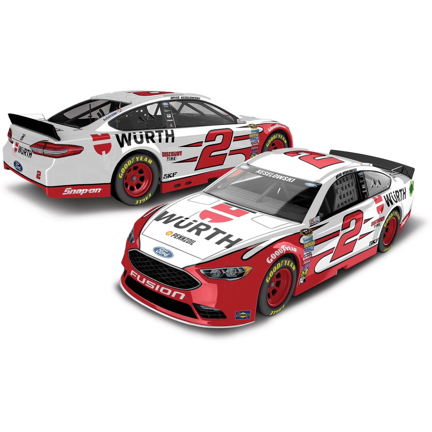 Lionel Racing Brad Keselowski 2 Wurth 2016 Ford NASCAR Diecast Car, 1