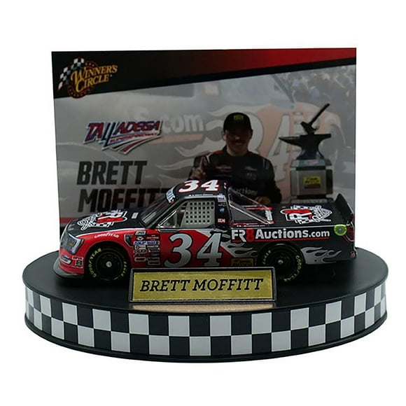Lionel Racing NASCAR Authentics Brett Moffitt No.34 Fr8Auctions.com Talladega Win 1:64 Scale HT Die-cast Car with Trinket celebrates a win at Talladega Motor Speedway