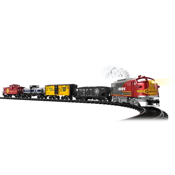 Lionel Santa Fe Flyer Battery Operated O Gauge Train Set with Remote, Water Vapor Smoke, and Accessories