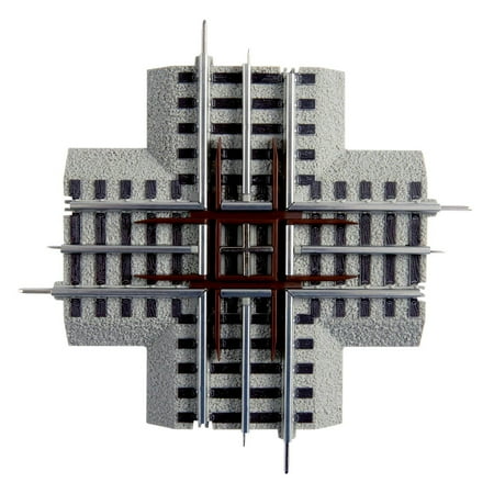 Lionel Trains O-Gauge Fastrack 90-Degree Crossover Intersection Track Piece