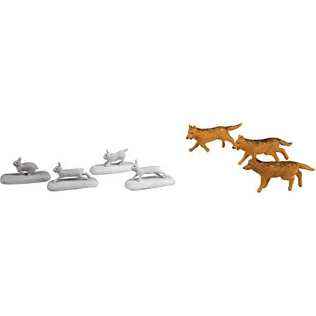 Lionel The Polar Express Wolves & Rabbits Seven Piece Miniature Animal Pack for ages 14+