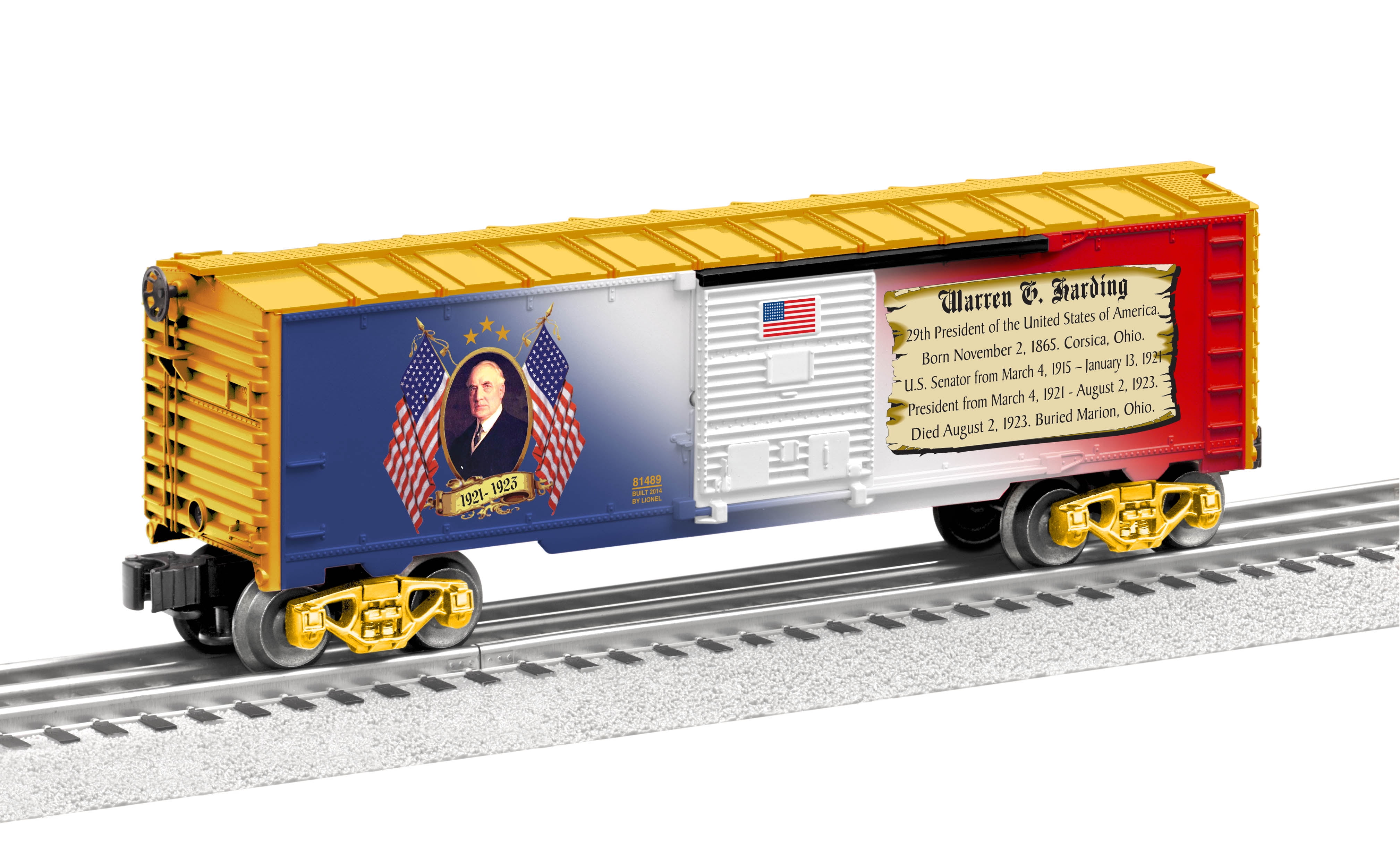 Lionel Warren G Harding Presidential Series O Gauge Model Train Boxcar